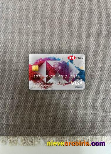 Luxembourg HSBC bank visa classic card photolook